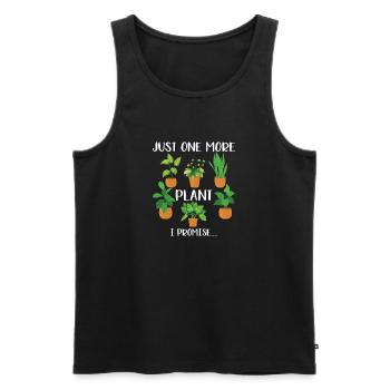 Just one more plant - Männer Premium Bio Tank Top - Schwarz - Vorne - AI Model Male 178 light (178cm)