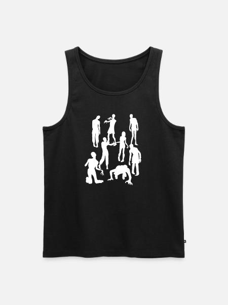 ZOMBIE - Männer Premium Bio Tank Top - Schwarz