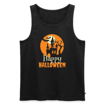 happy halloween - Männer Premium Bio Tank Top - Schwarz - Vorne - Michal (187cm)