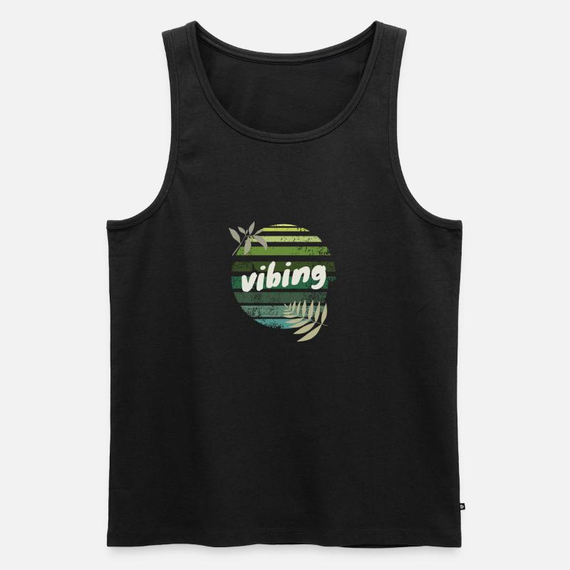 vibing - Männer Premium Bio Tank Top - Schwarz