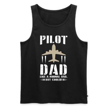 Pilot for Dad - Men's Premium Organic Tank Top - black - Front - AI Model Male 178 light (178cm)