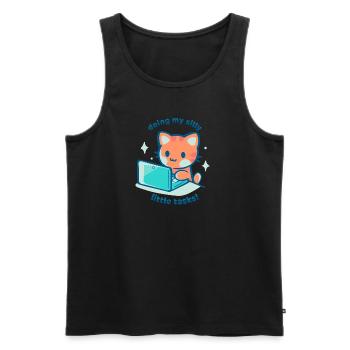 Doing My Silly Little Tasks - Men's Premium Organic Tank Top - black - Front - AI Model Male 178 light (178cm)