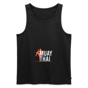 Muay Thai martial artist Kapoera boxing gift - Men's Premium Organic Tank Top - black - Front - Michal (187cm)
