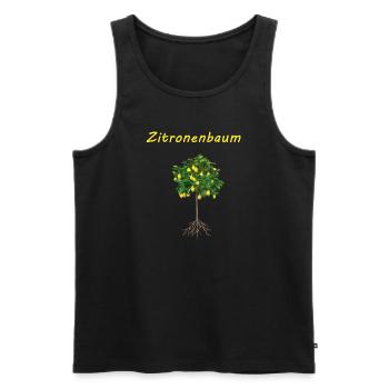 Zirtonenbaum Lemontree with Lemons - Männer Premium Bio Tank Top - Schwarz - Vorne - AI Model Male 178 light (178cm)