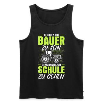 Landwirt Bauer Trecker Traktor Kinder Geschenk - Männer Premium Bio Tank Top - Schwarz - Vorne - AI Model Male 178 light (178cm)