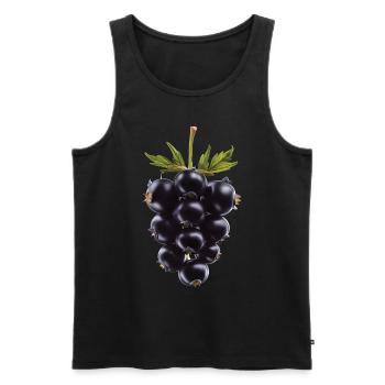 Brombeere Frucht - Männer Premium Bio Tank Top - Schwarz - Vorne - Michal (187cm)