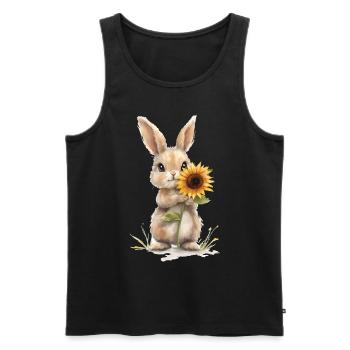 Elefant - Männer Premium Bio Tank Top - Schwarz - Vorne - AI Model Male 178 light (178cm)