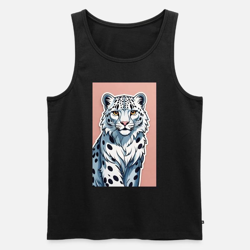 Snow Leopard | Leopard | Predator - Men's Premium Organic Tank Top - black