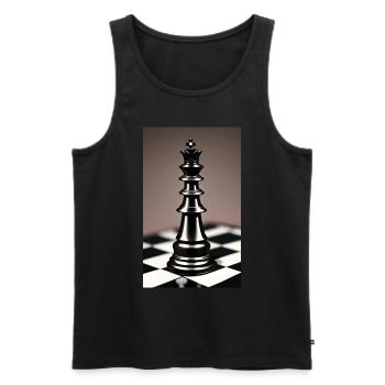 Schach | Schachfigur | Schachspieler - Männer Premium Bio Tank Top - Schwarz - Vorne - AI Model Male 178 light (178cm)