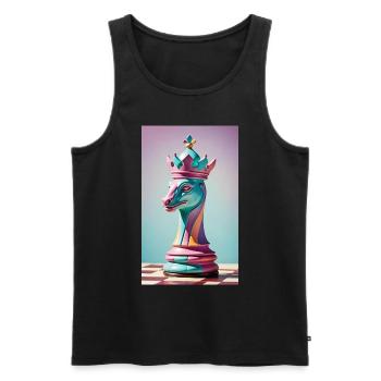 Schach | Schachfigur | Schachspieler - Männer Premium Bio Tank Top - Schwarz - Vorne - AI Model Male 178 light (178cm)
