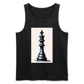 Schach | Schachfigur | Schachspieler - Männer Premium Bio Tank Top - Schwarz - Vorne - AI Model Male 178 light (178cm)