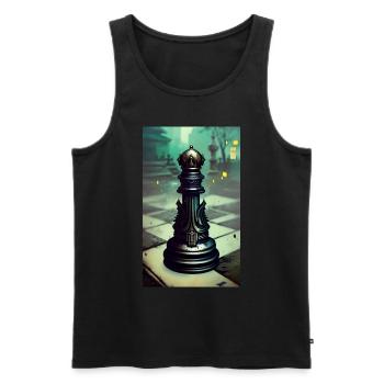 Schach | Schachfigur | Schachspieler - Männer Premium Bio Tank Top - Schwarz - Vorne - AI Model Male 178 light (178cm)