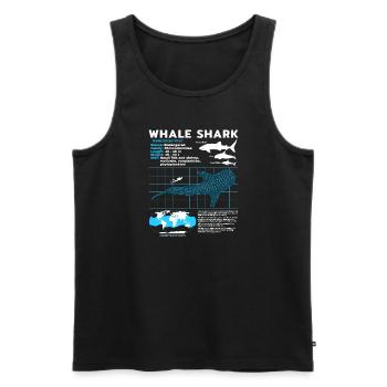 Whale Shark Datasheet - Men's Premium Organic Tank Top - black - Front - Michal (187cm)