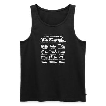 Espèces de dinosaures Types de dinosaures - Débardeur bio Premium Homme - noir - Devant - AI Model Male 178 light (178cm)