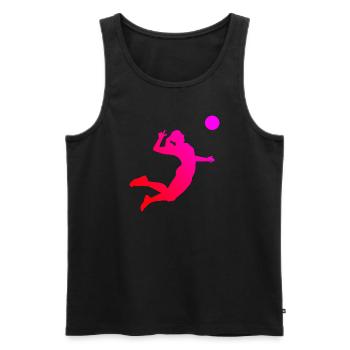 Joueur de volleyball masculin volleyball volleyball - Débardeur bio Premium Homme - noir - Devant - Michal (187cm)