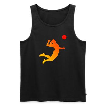 Volleyball Volleyballer Volleyballspieler - Männer Premium Bio Tank Top - Schwarz - Vorne - AI Model Male 178 light (178cm)