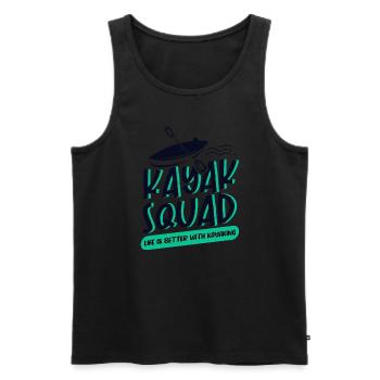 Kayak Squad Canoë Canoë-kayak en eau vive - Débardeur bio Premium Homme - noir - Devant - Michal (187cm)