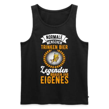 Bierbrauer Bierbrauen Bier Geschenk - Männer Premium Bio Tank Top - Schwarz - Vorne - AI Model Male 178 light (178cm)