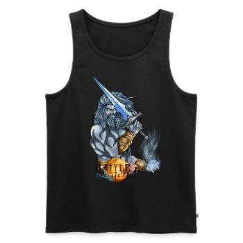 Battle for Legend : Ayuntar Le Colosse - Débardeur bio Premium Homme - noir - Devant - AI Model Male 178 light (178cm)