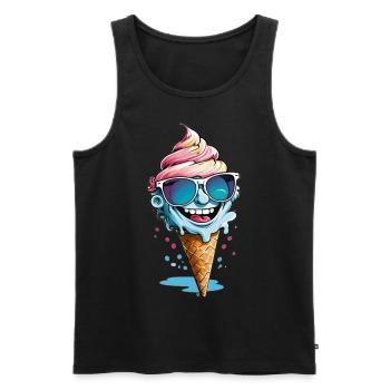 Eiscreme - Männer Premium Bio Tank Top - Schwarz - Vorne - Michal (187cm)