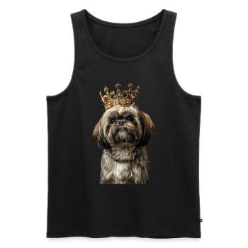 Shih Tzu - Men's Premium Organic Tank Top - black - Front - AI Model Male 178 light (178cm)