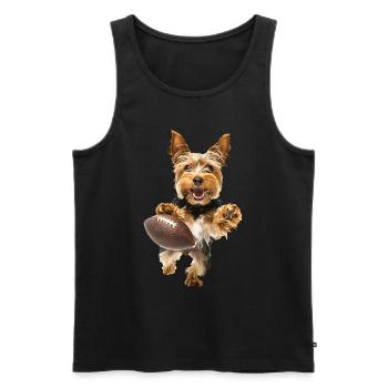 Yorkshire Terrier - Männer Premium Bio Tank Top - Schwarz - Vorne - AI Model Male 178 light (178cm)