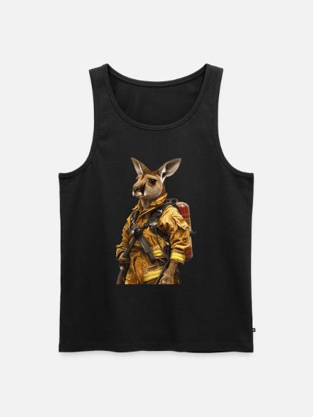 Känguru - Männer Premium Bio Tank Top - Schwarz