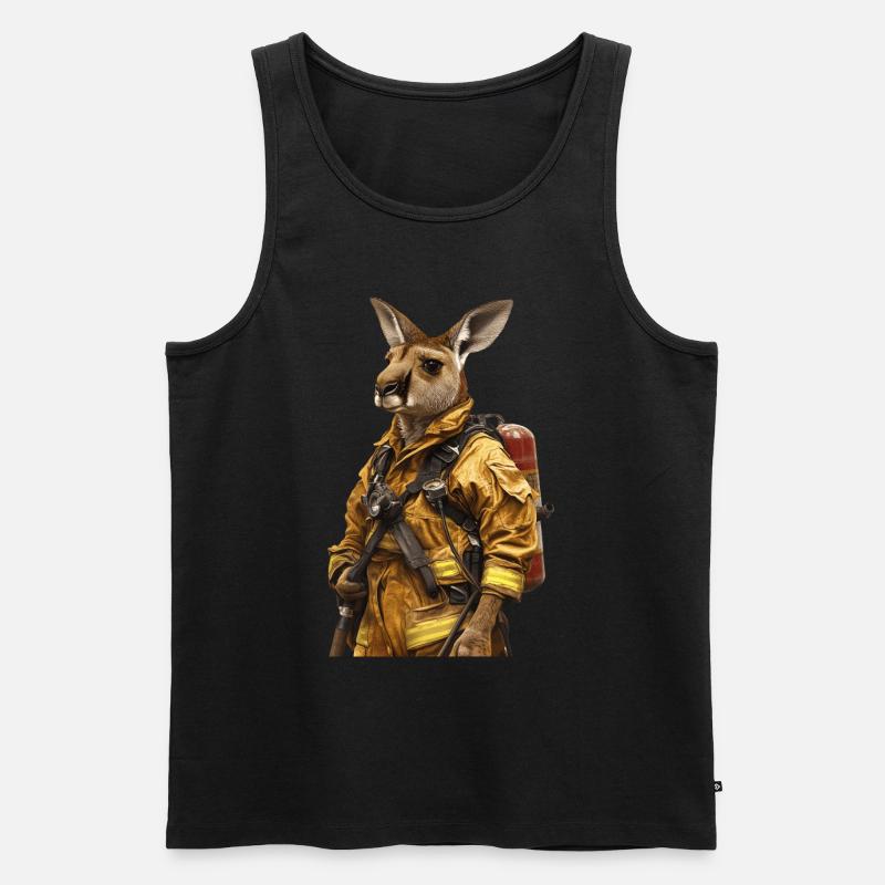 Känguru - Männer Premium Bio Tank Top - Schwarz