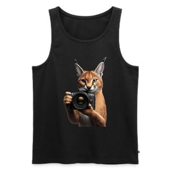 Karakal - Männer Premium Bio Tank Top - Schwarz - Vorne - Michal (187cm)