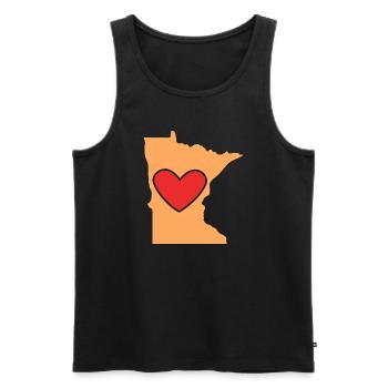 Liebe Minnesota Design für stolze Minnesotaner - Männer Premium Bio Tank Top - Schwarz - Vorne - Michal (187cm)