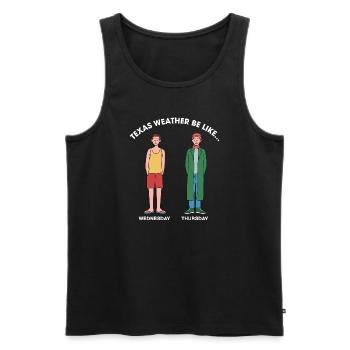 Texas Weather Change Design für stolze Texaner - Männer Premium Bio Tank Top - Schwarz - Vorne - Michal (187cm)