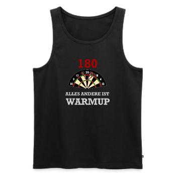 Darts 180 Rest Warmup Motiv - Männer Premium Bio Tank Top - Schwarz - Vorne - AI Model Male 178 light (178cm)