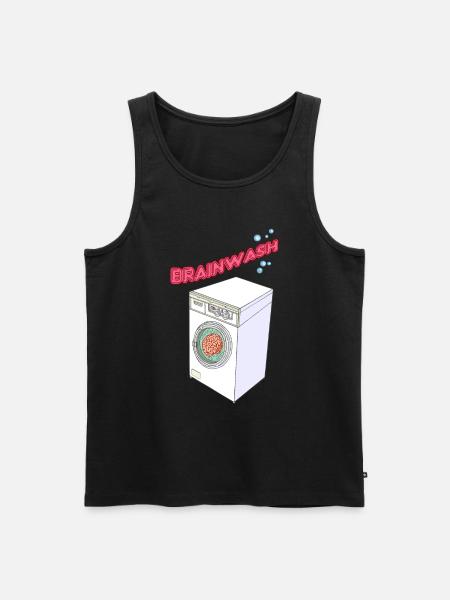 BRAINWASH - Men's Premium Organic Tank Top - black