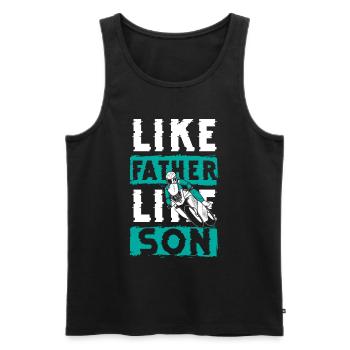 Motocross Cross Zweirad Vater - Männer Premium Bio Tank Top - Schwarz - Vorne - AI Model Male 178 light (178cm)