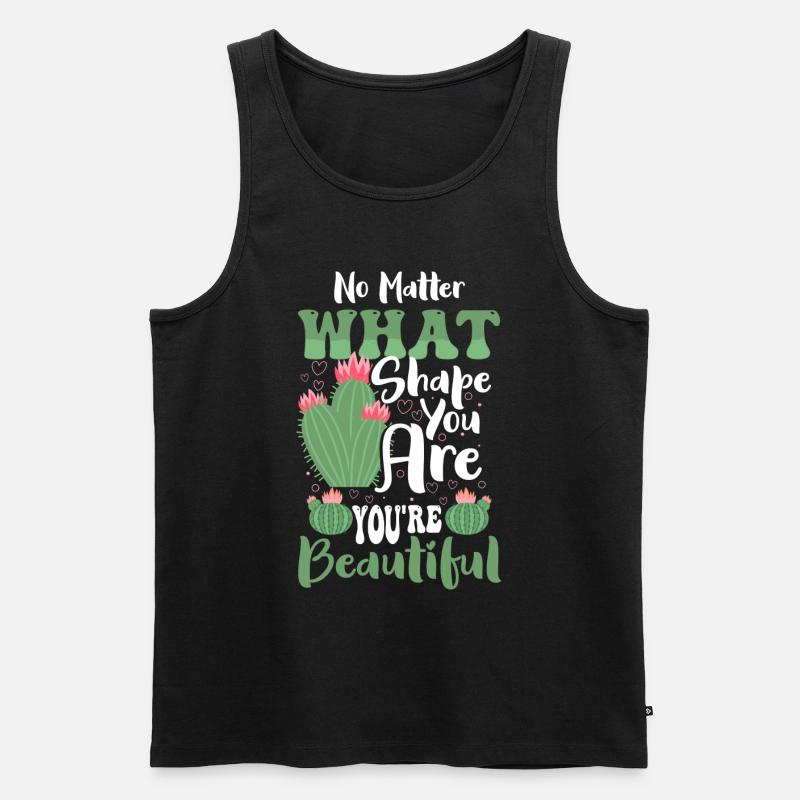 Cactus Spines Flowerpot Holiday - Men's Premium Organic Tank Top - black