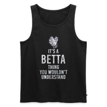 Aquarium Aquarist Pets Sea creatures - Men's Premium Organic Tank Top - black - Front - AI Model Male 178 light (178cm)