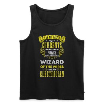Electronics technician watts high voltage - Men's Premium Organic Tank Top - black - Front - Michal (187cm)