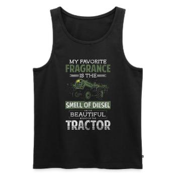 Farmer Farm Nature Tracteurs - Débardeur bio Premium Homme - noir - Devant - Michal (187cm)