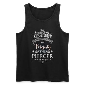 Piercer Kunst Beruf Stecker - Männer Premium Bio Tank Top - Schwarz - Vorne - AI Model Male 178 light (178cm)