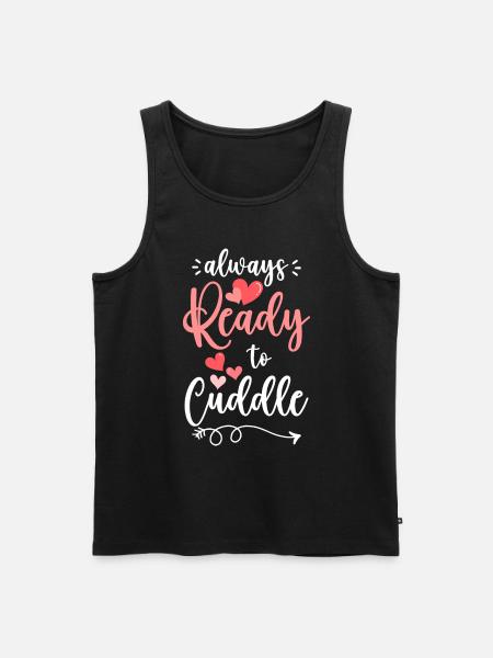 Kuscheln Teddybär Partner Kinder - Männer Premium Bio Tank Top - Schwarz