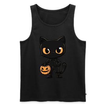 Panther Halloween Lustig Zombie - Männer Premium Bio Tank Top - Schwarz - Vorne - Michal (187cm)