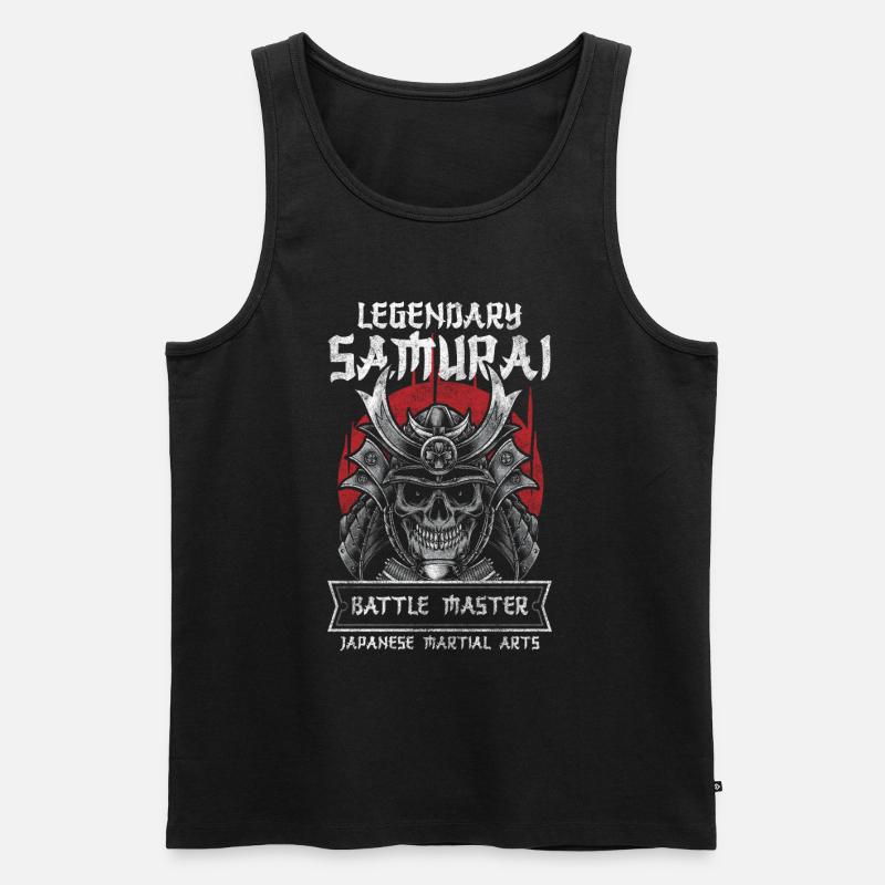 Samurai Kampfsport Katana - Männer Premium Bio Tank Top - Schwarz
