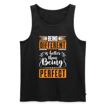 Unique rainbow individual different - Men's Premium Organic Tank Top - black - Front - AI Model Male 178 light (178cm)