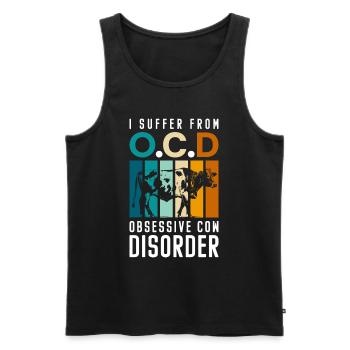 Kühe Kuhflecken Vieh Tierliebe - Männer Premium Bio Tank Top - Schwarz - Vorne - AI Model Male 178 light (178cm)