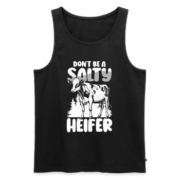 Boeuf Moo Animal Love - Débardeur bio Premium Homme - noir - Devant - AI Model Male 178 light (178cm)