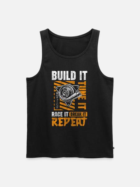 Tuning mechanic classic - Men's Premium Organic Tank Top - black