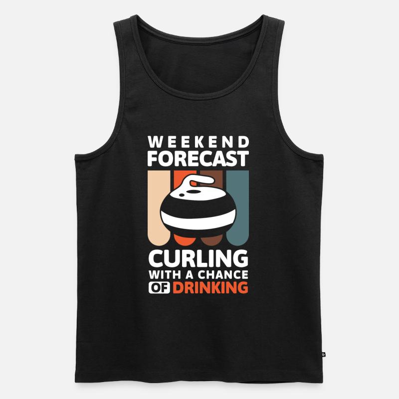 Curling Eiskalt Wischen - Männer Premium Bio Tank Top - Schwarz