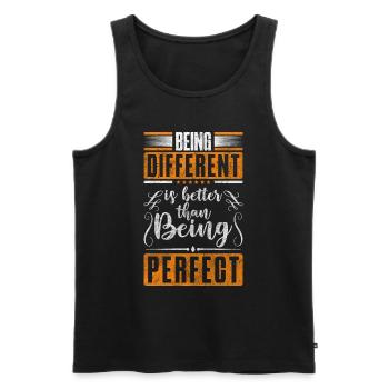 Einzigartig Menschen Flagge Style - Männer Premium Bio Tank Top - Schwarz - Vorne - AI Model Male 178 light (178cm)