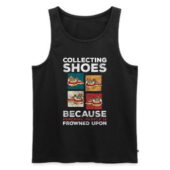 Shoes Women Boots - Men's Premium Organic Tank Top - black - Front - AI Model Male 178 light (178cm)