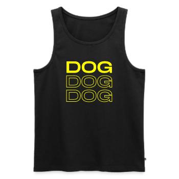 Three-dimensional - Men's Premium Organic Tank Top - black - Front - AI Model Male 178 light (178cm)